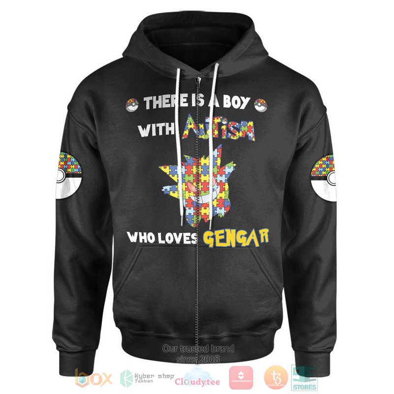 NEW Anime Pokemon Gengar Autism 3D Hoodie 3 Anime Pokemon Gengar Autism 3D Hoodie 1 2