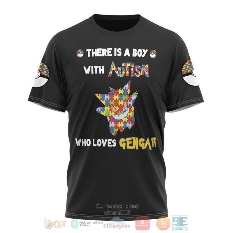 Anime Pokemon Gengar Autism 3D T Shirt 1