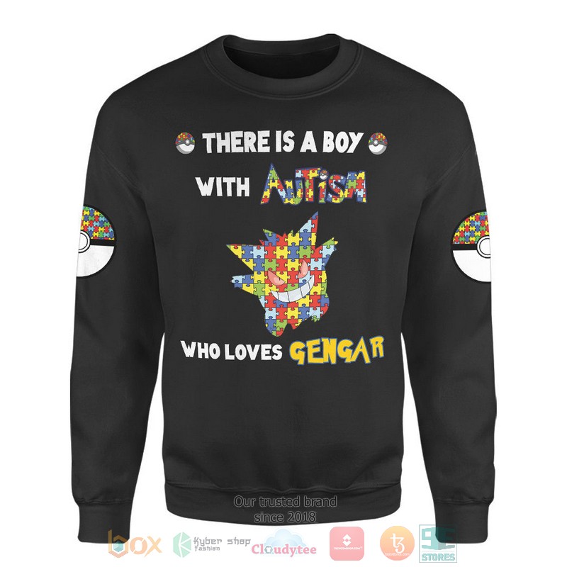 NEW Anime Pokemon Gengar Autism Sweater 2 Anime Pokemon Gengar Autism Sweater 1