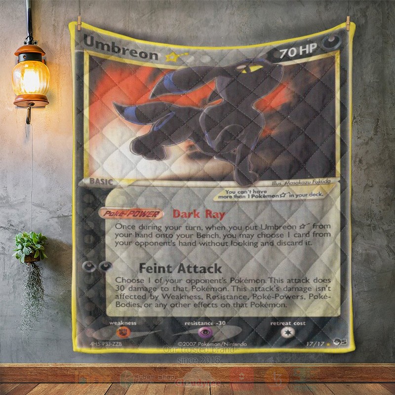 Anime Pokemon Gold Star Umbreon Custom Quilt 1
