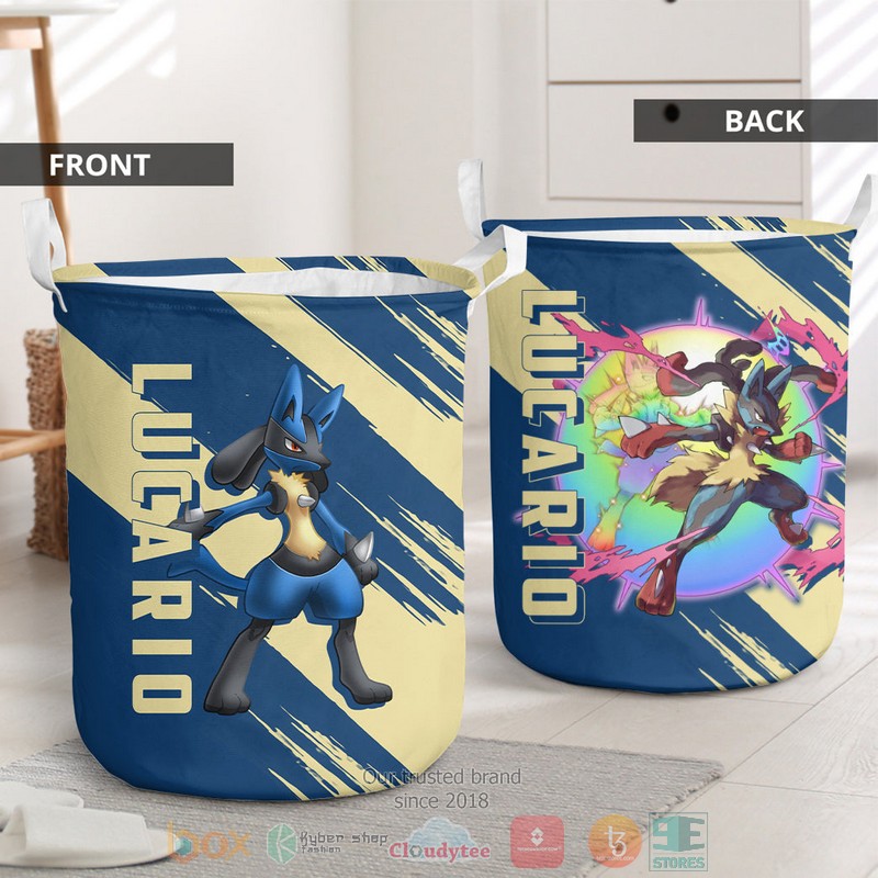 NEW Anime Pokemon Lucario Laundry Basket 3 Anime Pokemon Lucario Laundry Basket 1 2