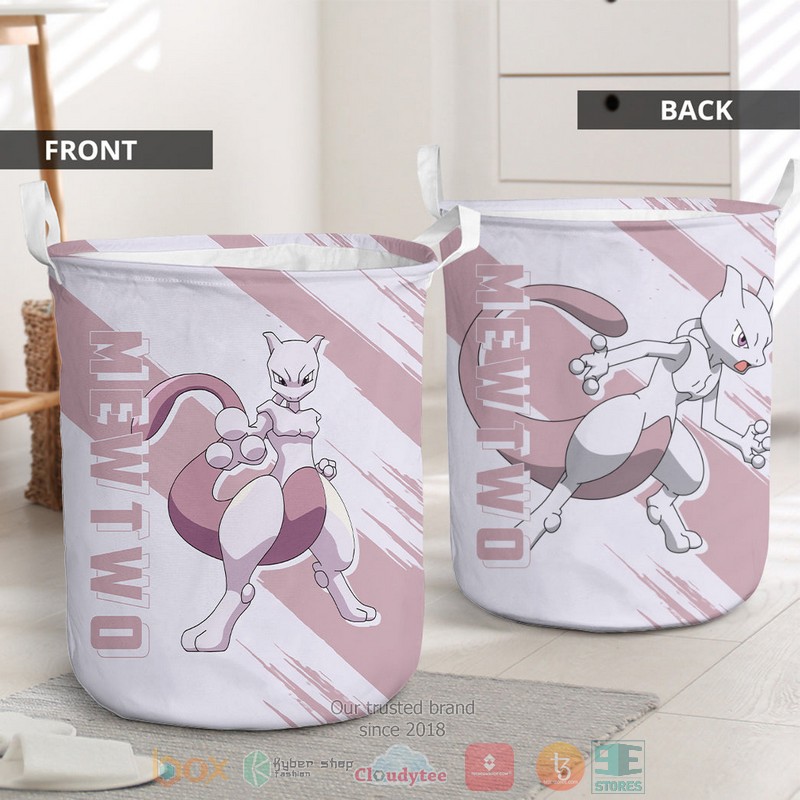 NEW Anime Pokemon Mewtwo Laundry Basket 3 Anime Pokemon Mewtwo Laundry Basket 1 2