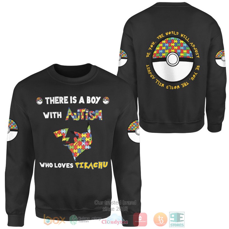 NEW Anime Pokemon Pikachu Autism Sweater 2 Anime Pokemon Pikachu Autism Sweater 1