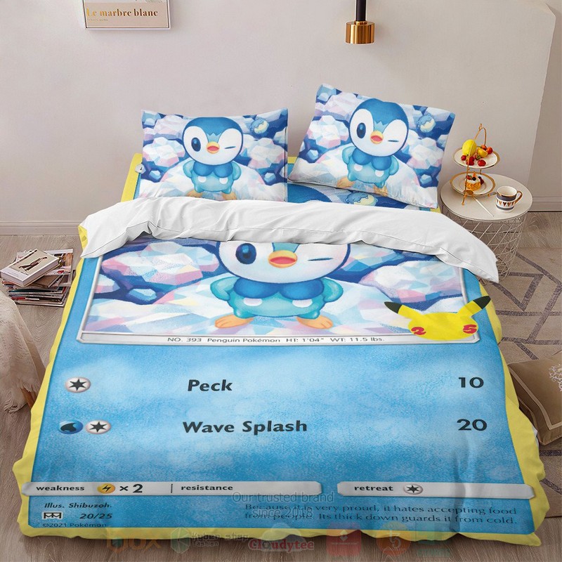 Anime Pokemon Piplup Collection 2021 Custom Bedding Set