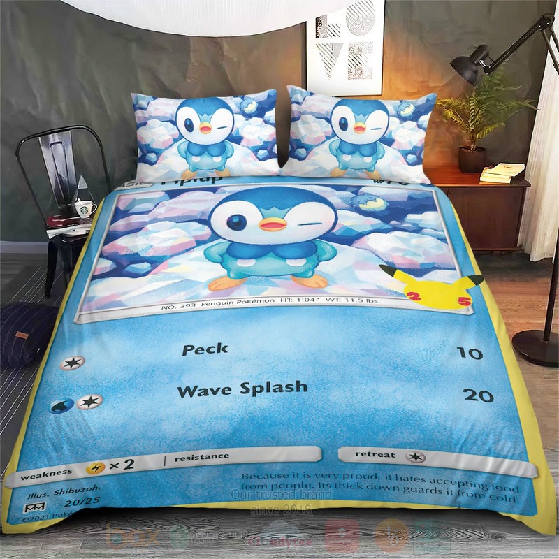 Anime Pokemon Piplup Collection 2021 Custom Bedding Set 1