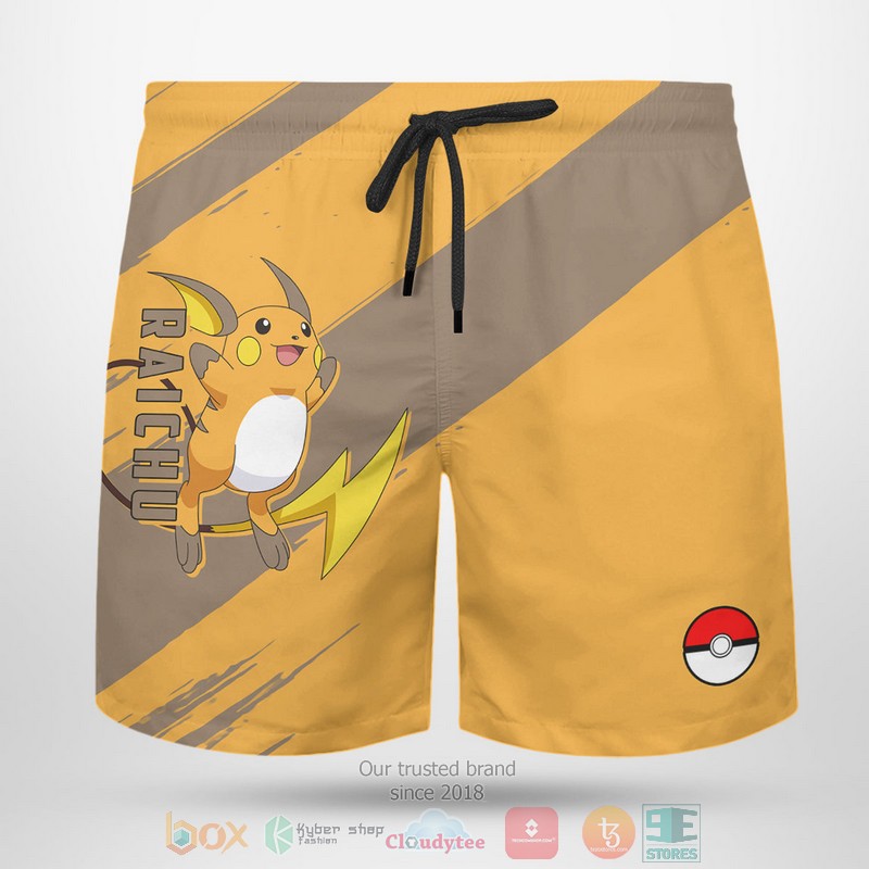 Anime Pokemon Raichu Men Shorts 1