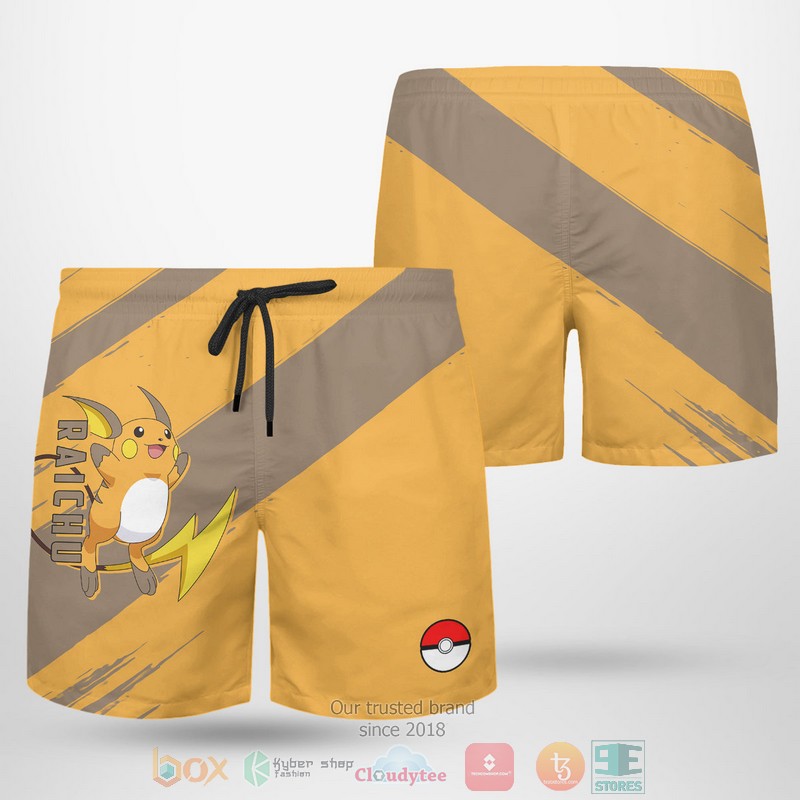 NEW Anime Pokemon Raichu Men Shorts 3 Anime Pokemon Raichu Men Shorts 1 2