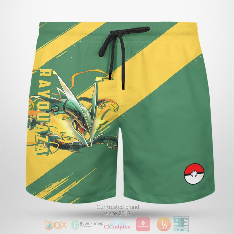 Anime Pokemon Rayquaza Men Shorts 1
