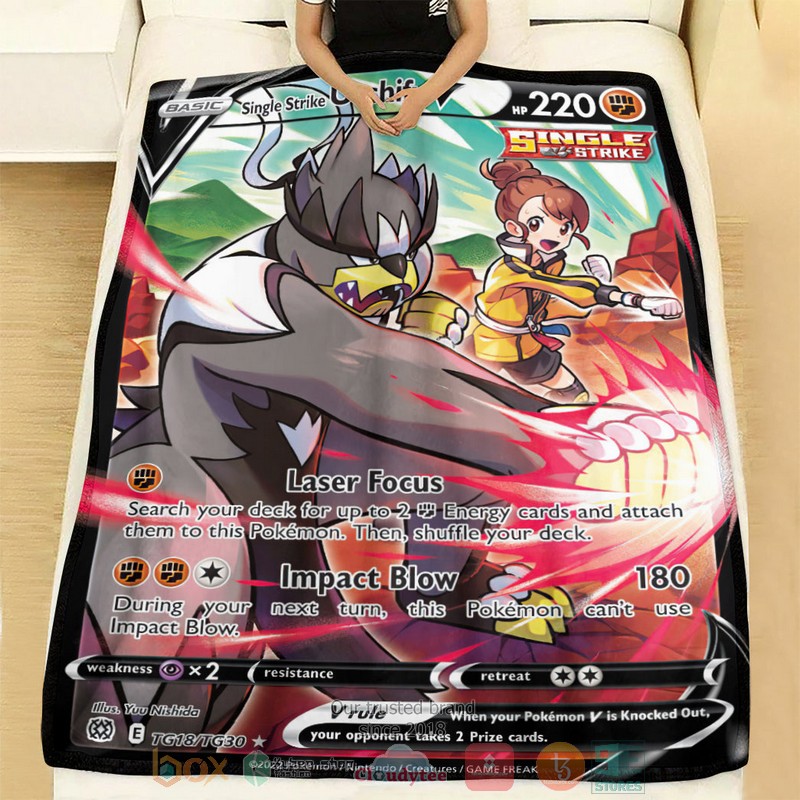 Anime Pokemon Single Strike Urshifu V 2022 Soft Blanket 1