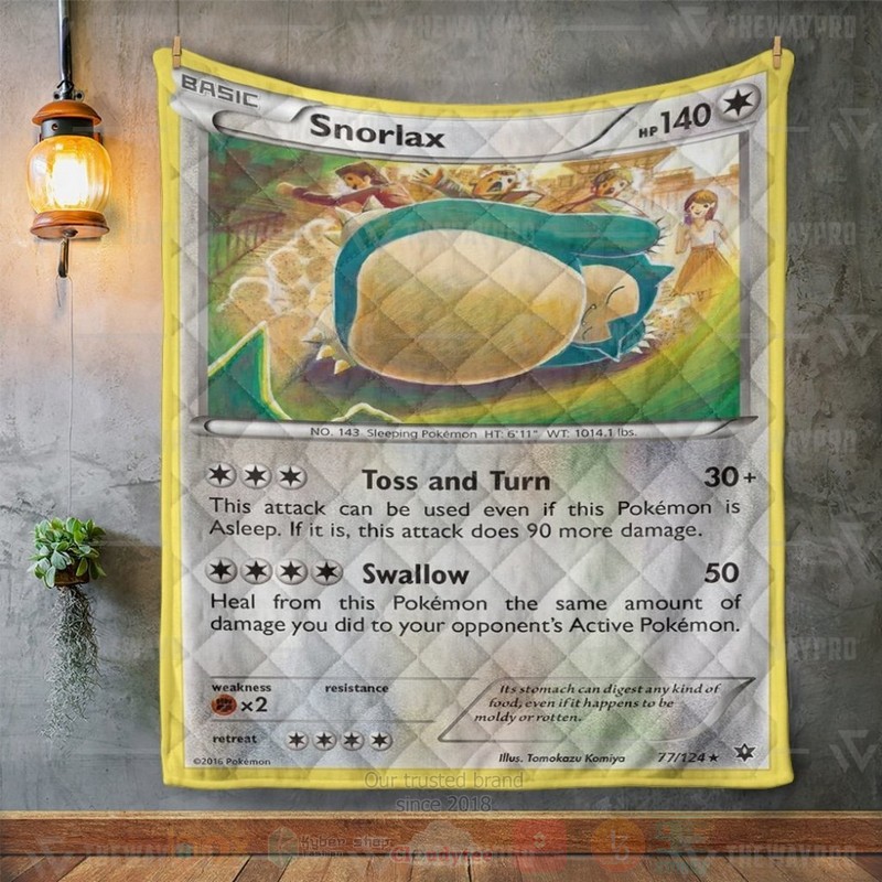 Anime Pokemon Snorlax Custom Quilt 1