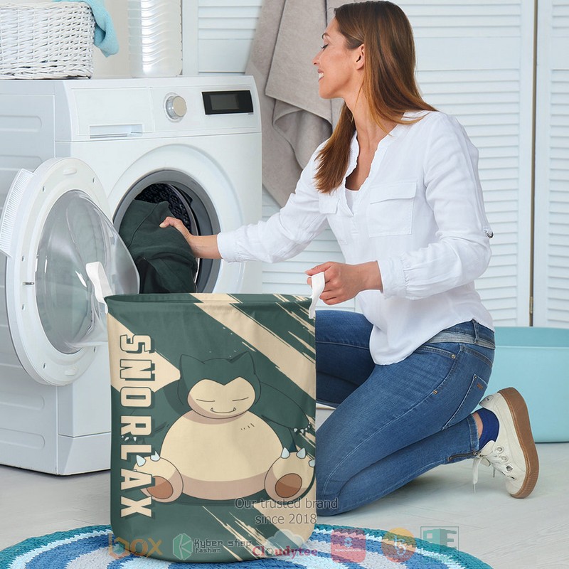 Anime Pokemon Snorlax Laundry Basket