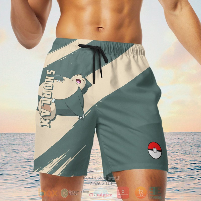 NEW Anime Pokemon Snorlax Men Shorts 8 Anime Pokemon Snorlax Men Shorts