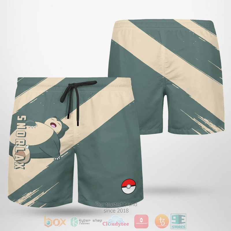 Anime Pokemon Snorlax Men Shorts 1