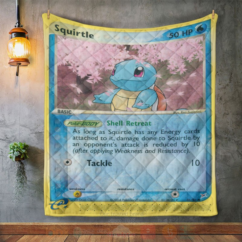 BEST Anime Pokemon Squirtle Team Magma vs Team Aqua Quilted Fabric 3 Anime Pokemon Squirtle Team Magma vs Team Aqua Custom Quilt 1 2