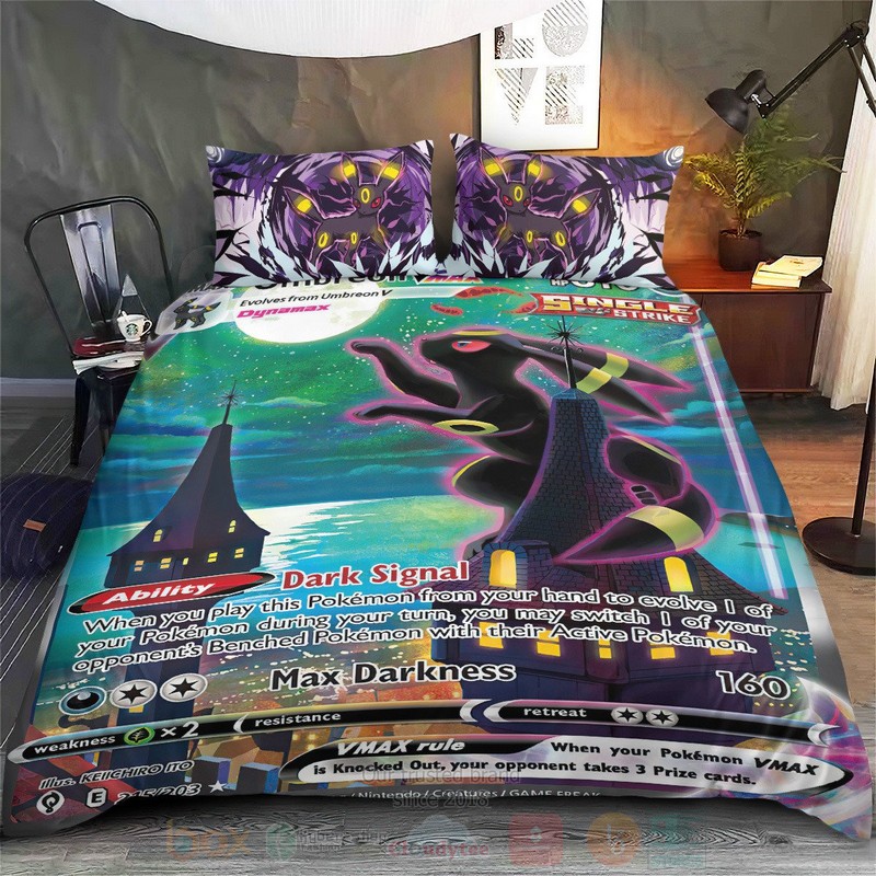 Anime Pokemon Umbreon VMAX Custom Bedding Set 1