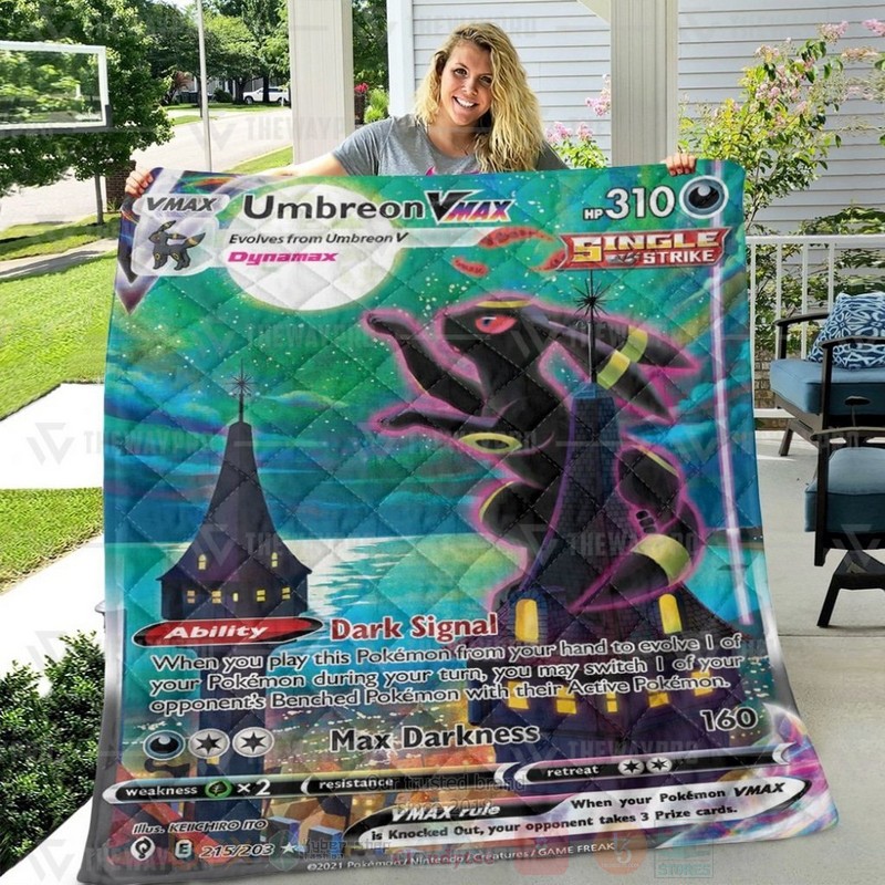 Anime Pokemon Umbreon VMAX Evolving Skies Custom Quilt 1