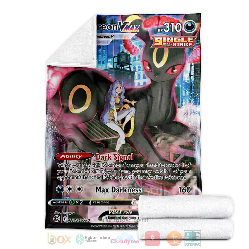 NEW Anime Pokemon Umbreon Vmax 2022 Fleece Blanket 3 Anime Pokemon Umbreon Vmax 2022 Soft Blanket 1 2