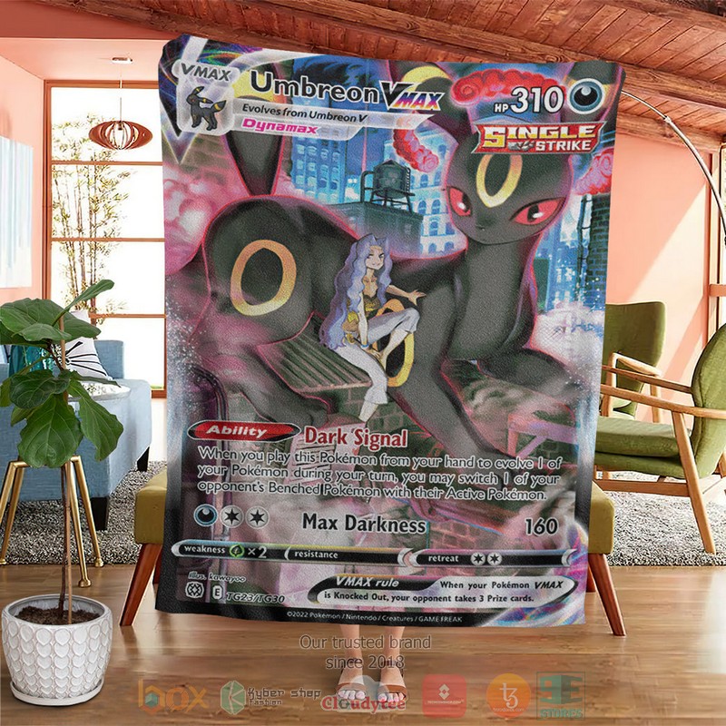 NEW Anime Pokemon Umbreon Vmax 2022 Fleece Blanket 4 Anime Pokemon Umbreon Vmax 2022 Soft Blanket 1 2 3