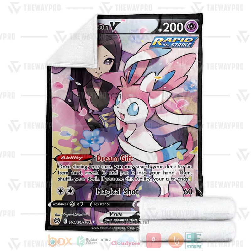NEW Anime Sylveon V 2022 Fleece Blanket 3 Anime Sylveon V 2022 Soft Blanket 1 2