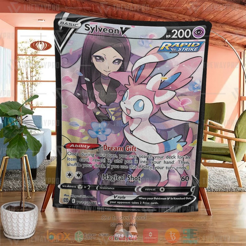 NEW Anime Sylveon V 2022 Fleece Blanket 4 Anime Sylveon V 2022 Soft Blanket 1 2 3