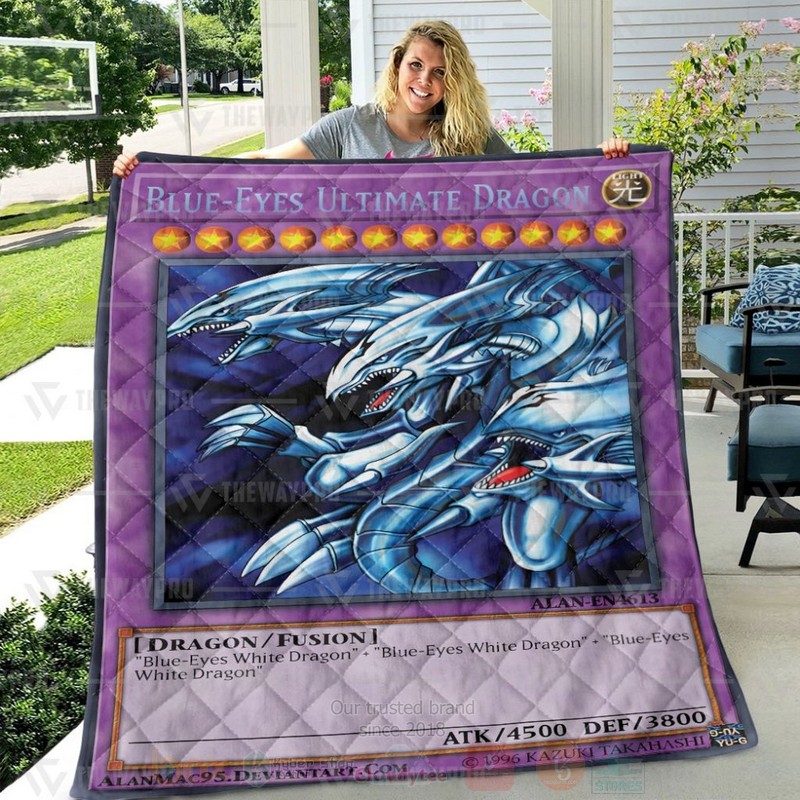 Anime YGO Blue Eyes Ultimate Dragon Custom Quilt 1