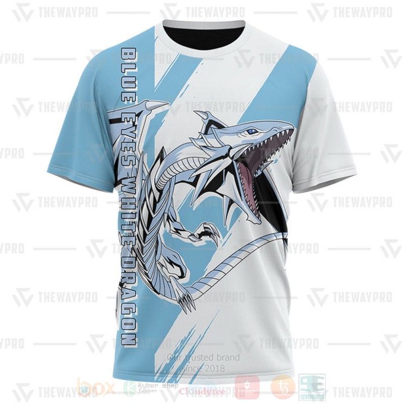 Anime YGO Blue Eyes White Dragon Custom Hoodie Shirt 1 2 3 4 5 6