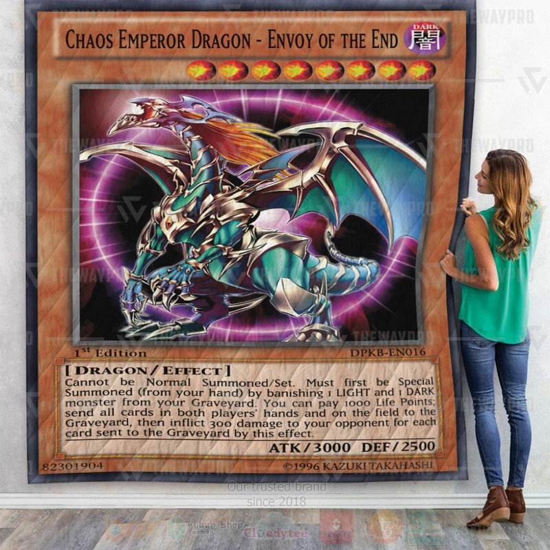 Anime YGO Chaos Emperor Dragon Envoy Of The End Custom Quilt