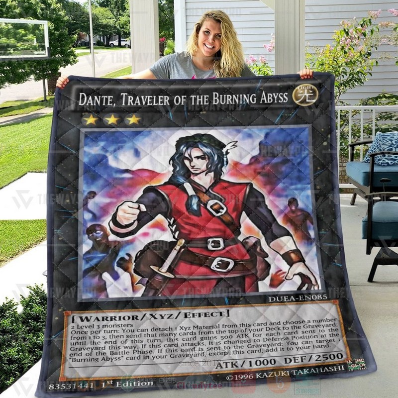 BEST Anime YGO Dante Traveler Of The Burning Abyss Quilted Fabric 3 Anime YGO Dante Traveler Of The Burning Abyss Custom Quilt 1 2