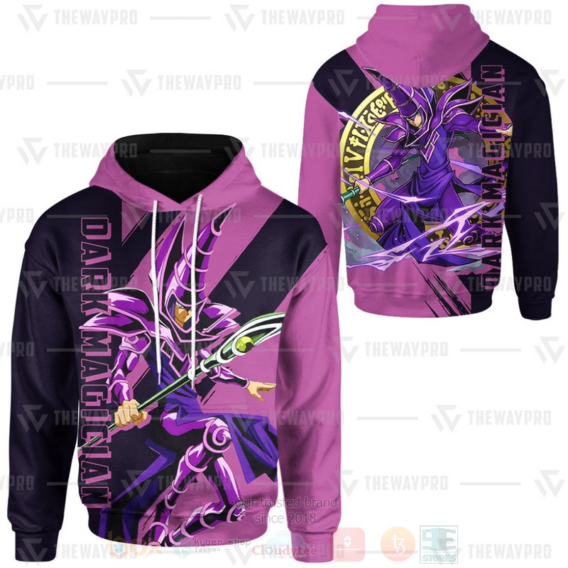 Anime YGO Dark Magician Custom Purple Hoodie Shirt