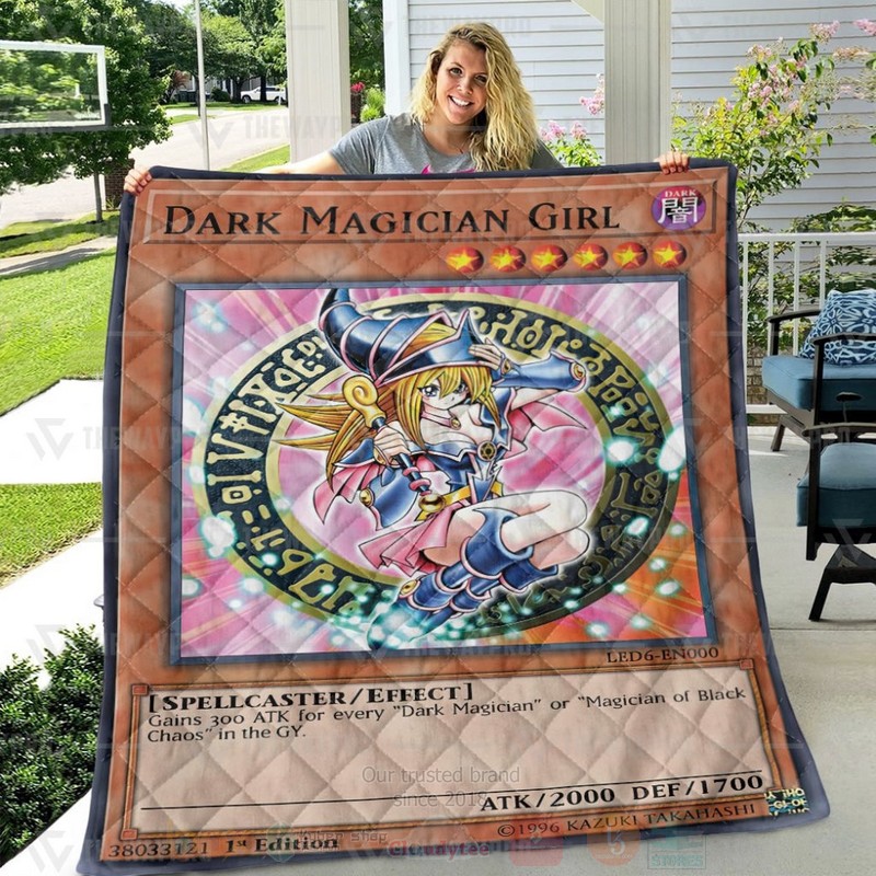 BEST Anime YGO Dark Magician Girl Quilted Fabric 3 Anime YGO Dark Magician Girl Custom Quilt 1 2