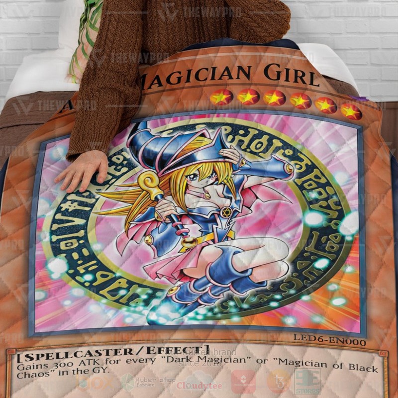BEST Anime YGO Dark Magician Girl Quilted Fabric 4 Anime YGO Dark Magician Girl Custom Quilt 1 2 3