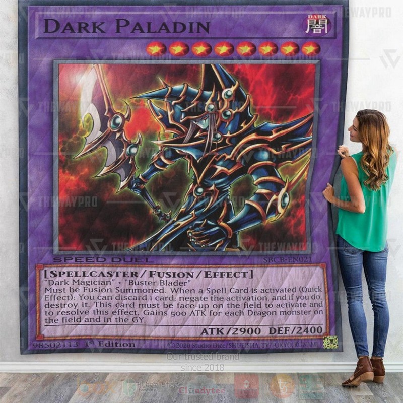 Anime YGO Dark Paladin Card Custom Quilt