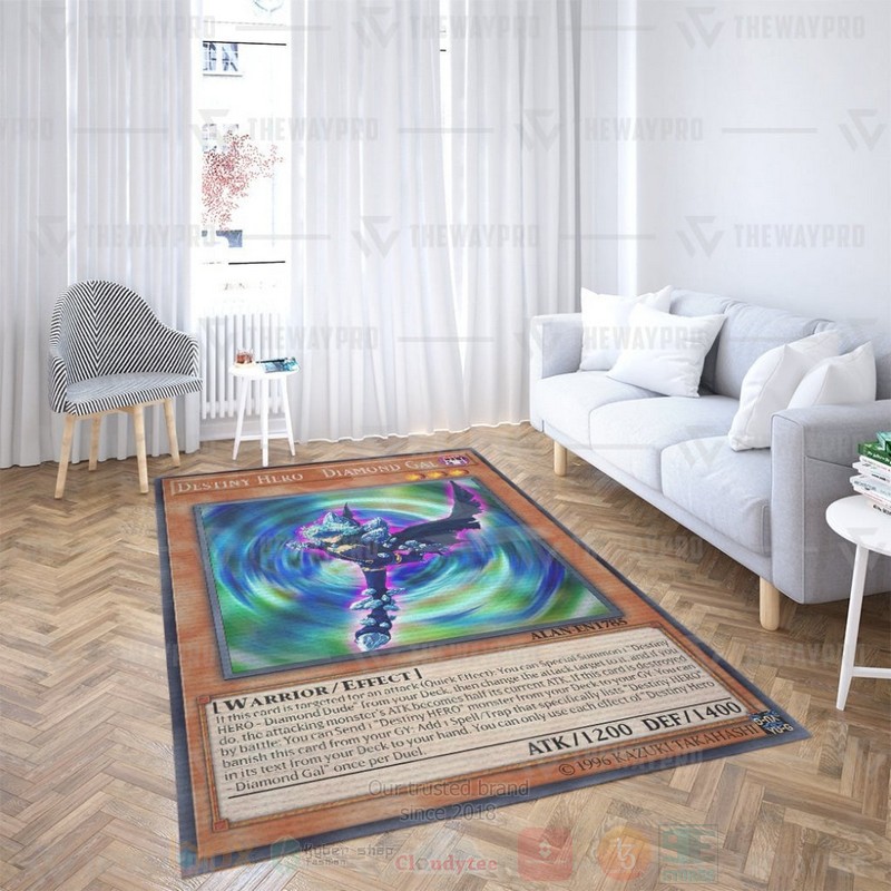 Anime YGO Destiny Hero Diamond Gal Custom Rug