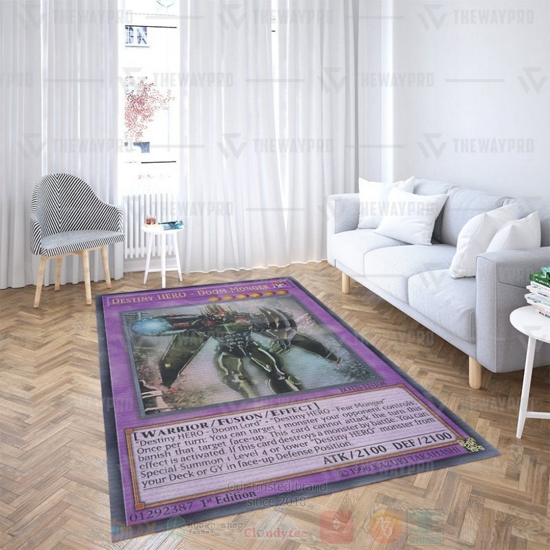 Anime YGO Destiny Hero Doom Monger Custom Rug