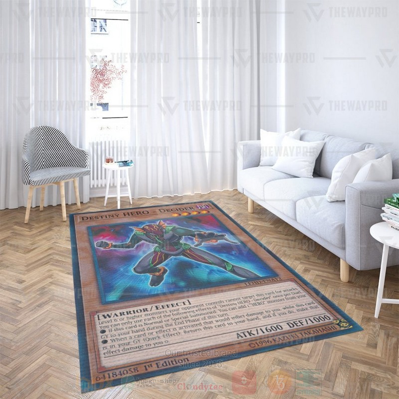 Anime YGO Destiny Hero Decider Custom Rug