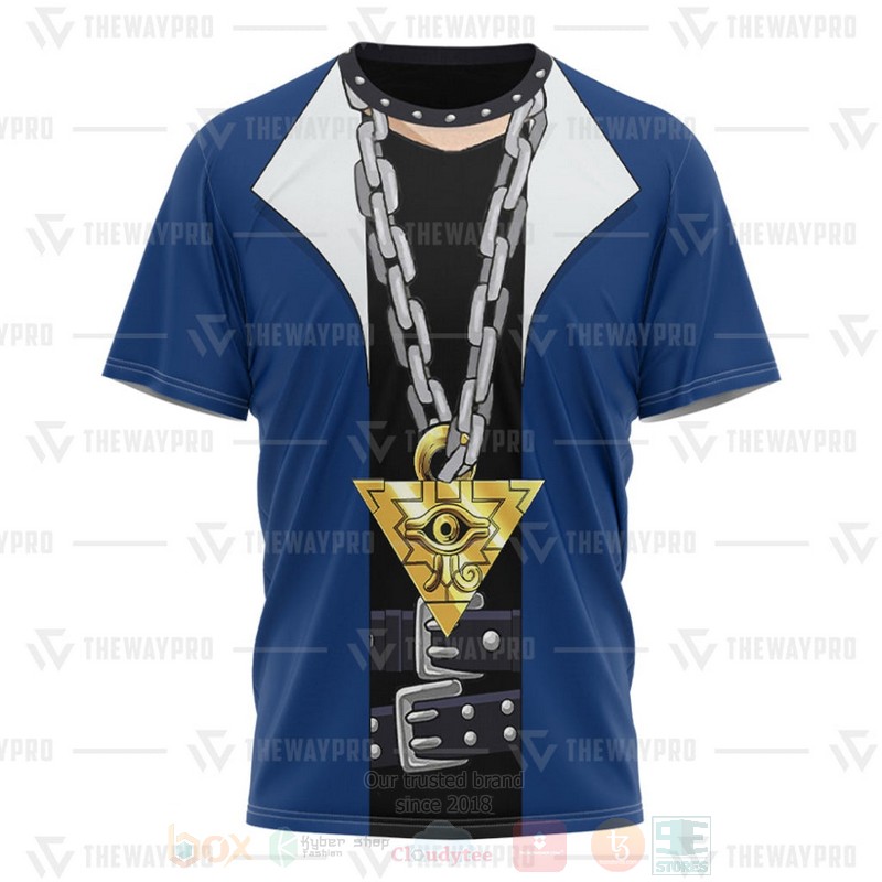Anime YGO Yugi Muto Custom Blue Hoodie Shirt 1 2 3 4 5 6 7