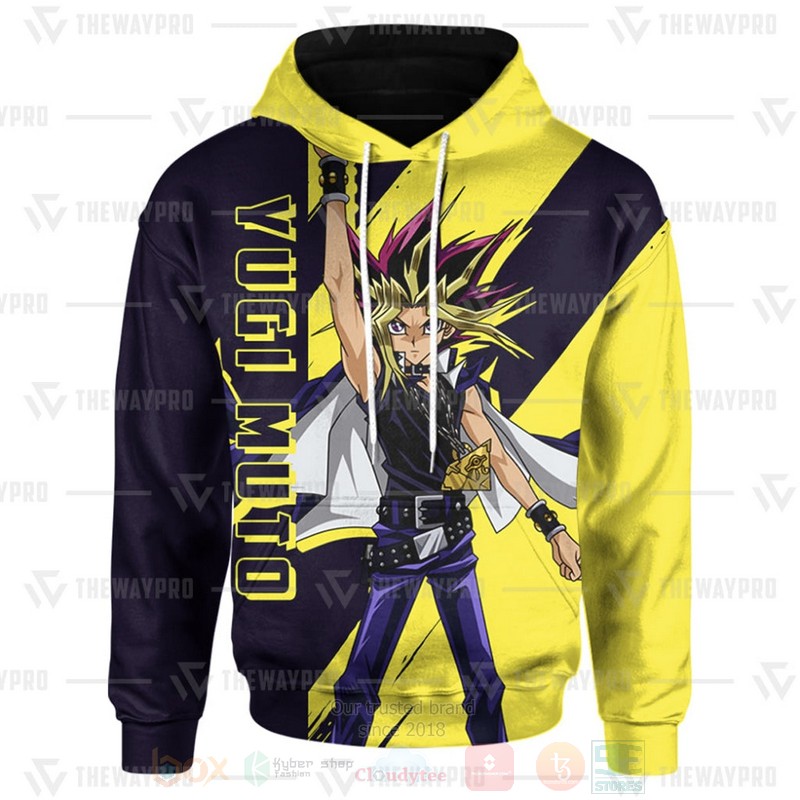 BEST Anime YGO Yugi Muto Custom Yellow-Black Hoodie, Shirt 2 Anime YGO Yugi Muto Custom Yellow Black Hoodie Shirt 1