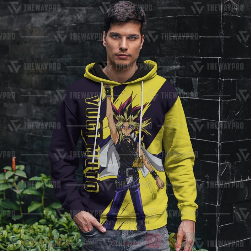 BEST Anime YGO Yugi Muto Custom Yellow-Black Hoodie, Shirt 4 Anime YGO Yugi Muto Custom Yellow Black Hoodie Shirt 1 2 3