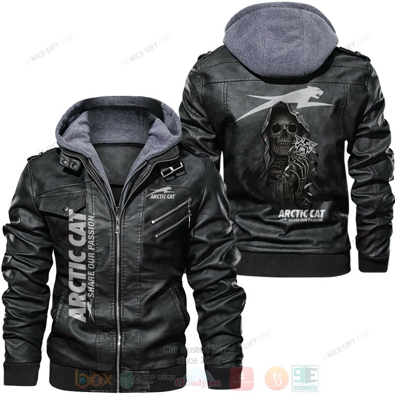 Arctic Cat Share Our Passion Skull Leather Jacket
