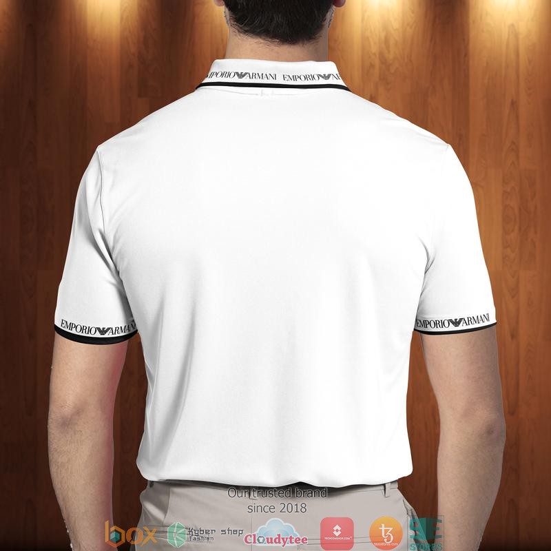 Armani Black logo White Polo Shirt 2 Armani Black logo White Polo Shirt 1