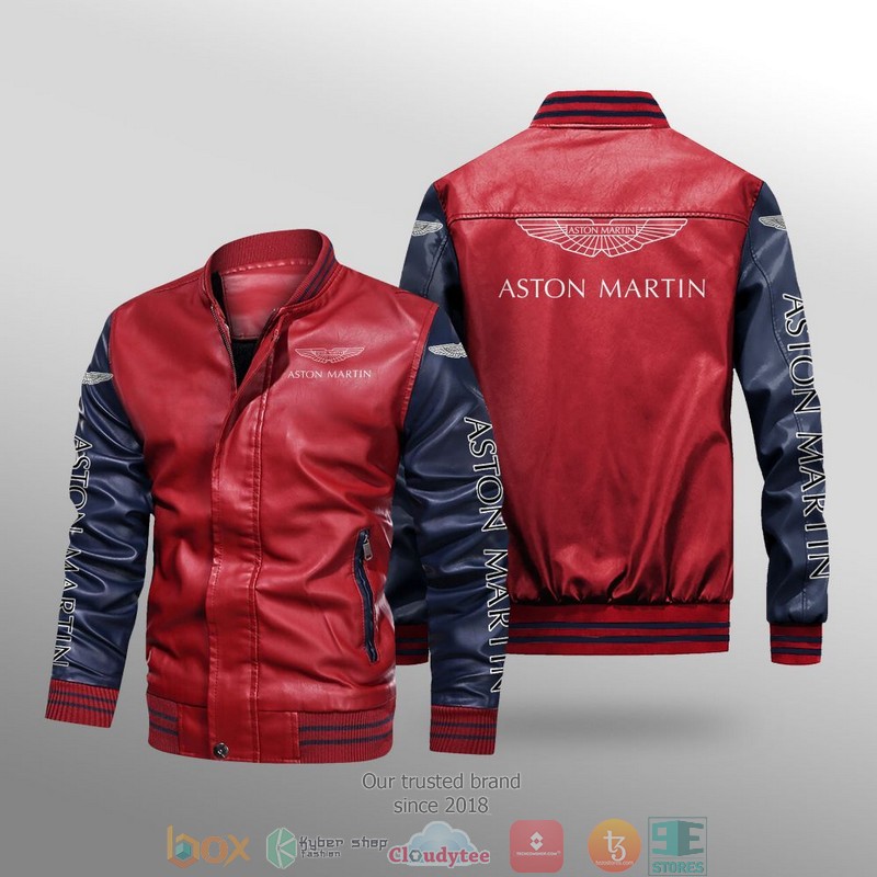 Aston Martin Car Brand Leather Bomber Jacket 4 Aston Martin Car Brand Leather Bomber Jacket 1 2 3