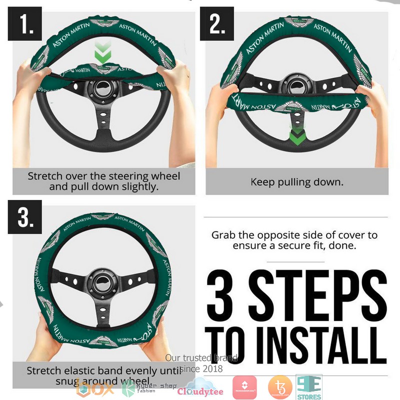 Aston Martin Steering Wheel Cover 4 Aston Martin Steering Wheel Cover 1 2 3