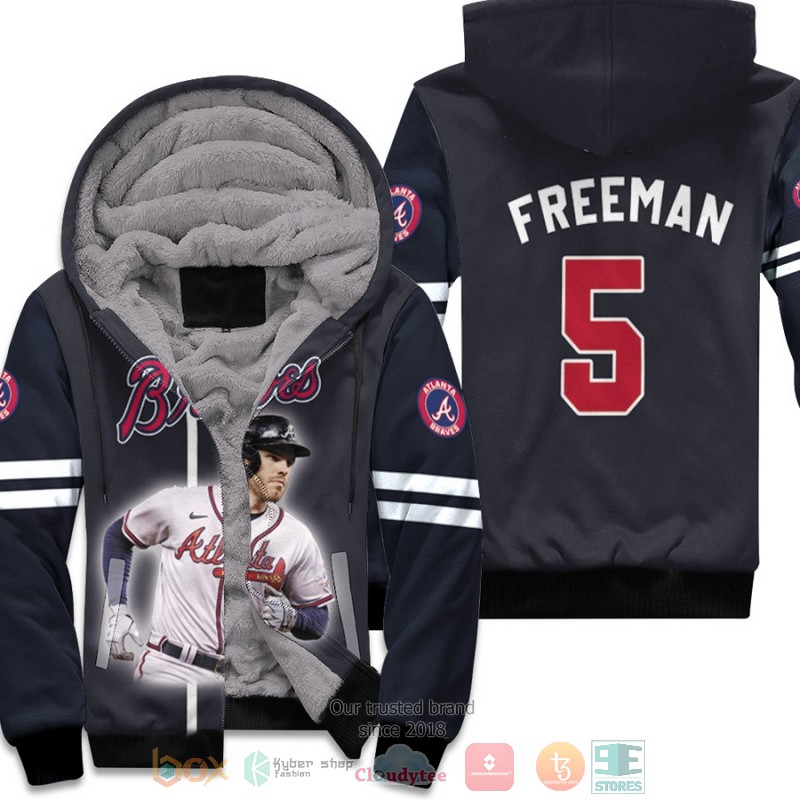 Atlanta Braves Freddie Freeman 5 MLB Black fleece hoodie