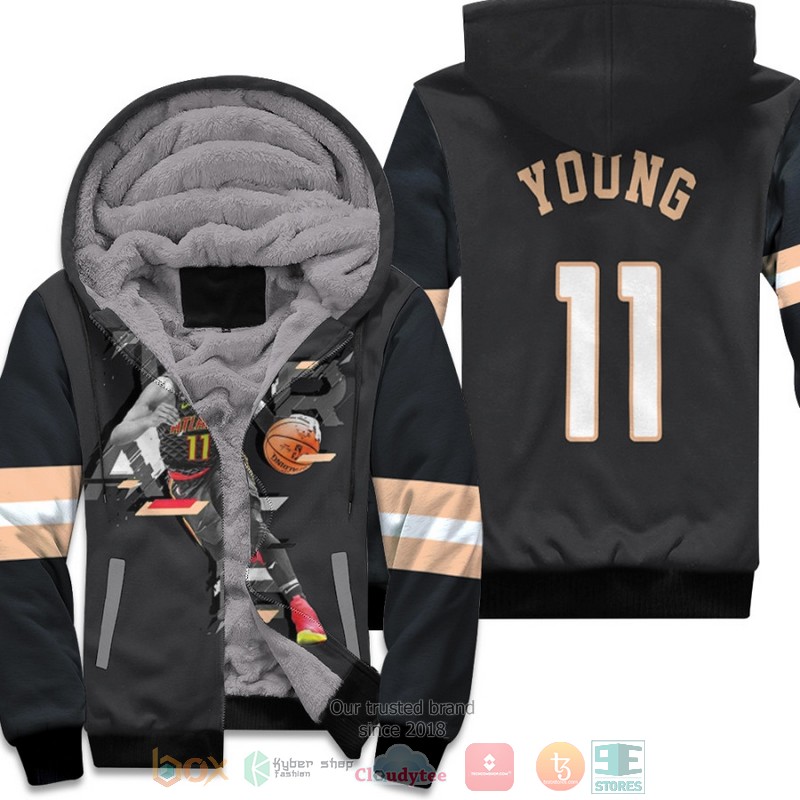 Atlanta Hawks Peachtree Trae Young 11 NBA 2020 fleece hoodie