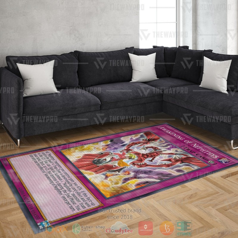 Awakening Of Nephthys pink Rectangle Rug 1