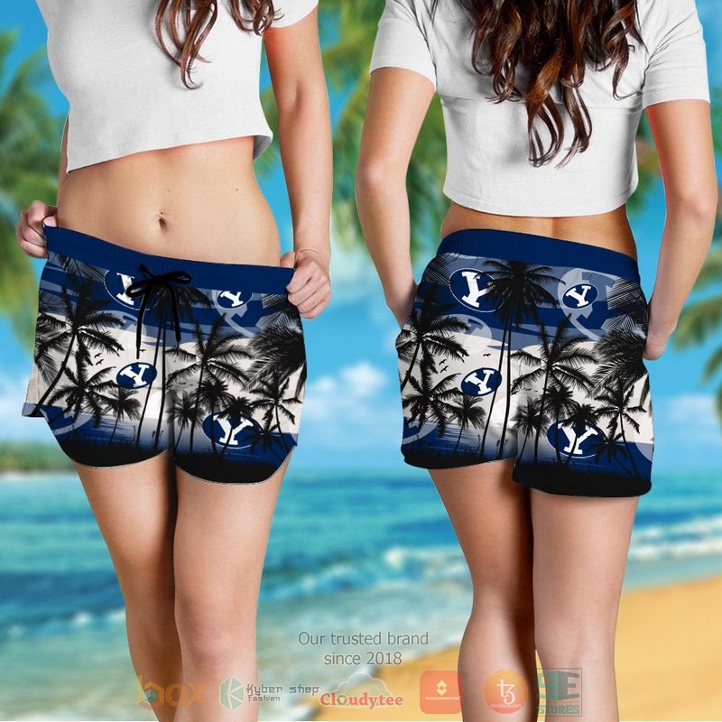 HOT BYU Cougars Tropical Hawaiian Shirt and shorts 4 BYU Cougars Tropical Hawaiian Shirt and shorts 1 2 3