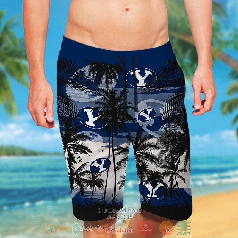 HOT BYU Cougars Tropical Hawaiian Shirt and shorts 5 BYU Cougars Tropical Hawaiian Shirt and shorts 1 2 3 4
