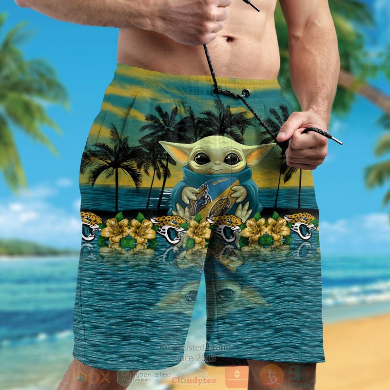 HOT Baby Yoda hug Jacksonville Jaguars hawaiian shirt and shorts 5 Baby Yoda hug Jacksonville Jaguars hawaiian shirt and shorts 1 2 3 4