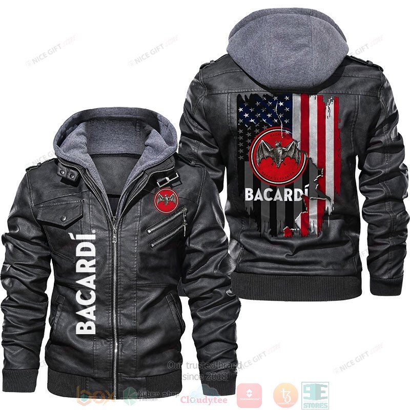 Bacardi American Flag Leather Jacket