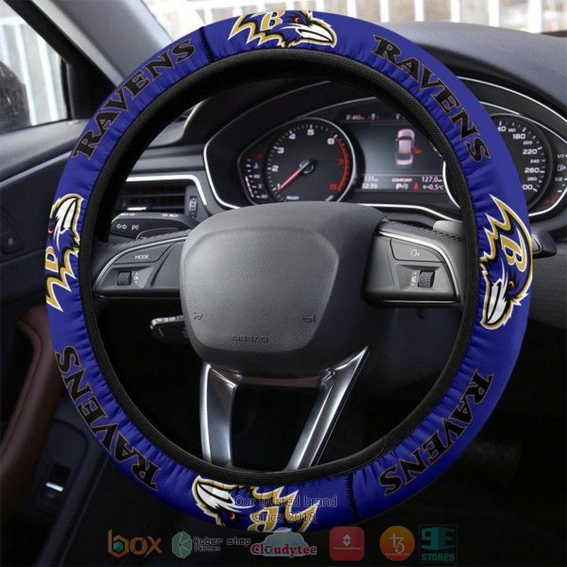 Baltimore Ravens steering wheel cover